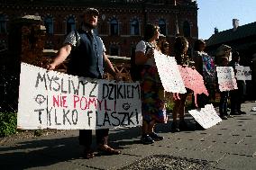 Protest Against Hunters In Krakow
