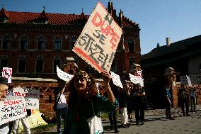 Protest Against Hunters In Krakow
