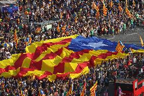 Demonstration of the Day of Catalonia in Barcelona