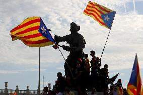 Demonstration of the Day of Catalonia in Barcelona