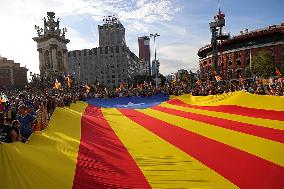 Demonstration of the Day of Catalonia in Barcelona