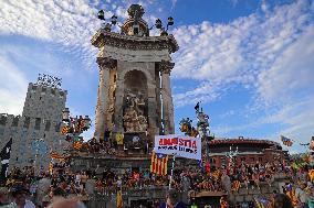 Demonstration of the Day of Catalonia in Barcelona