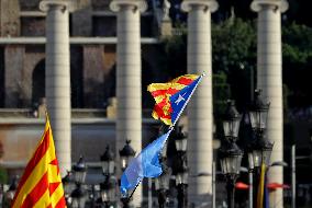 Demonstration of the Day of Catalonia in Barcelona