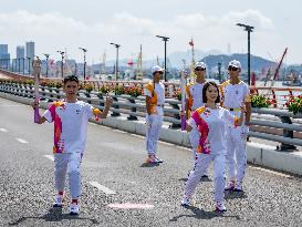 (SP)CHINA-ZHOUSHAN-ASIAN GAMES-TORCH RELAY (CN)