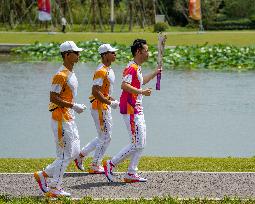 (SP)CHINA-ZHOUSHAN-ASIAN GAMES-TORCH RELAY (CN)