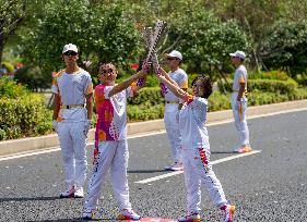 (SP)CHINA-ZHOUSHAN-ASIAN GAMES-TORCH RELAY (CN)