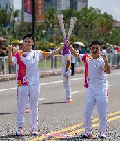 (SP)CHINA-ZHOUSHAN-ASIAN GAMES-TORCH RELAY (CN)