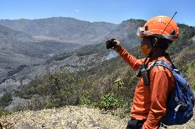 After Forests And Land Fires On Mount Bromo Area