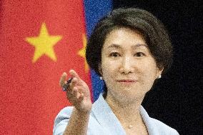 Chinese Foreign Ministry spokeswoman