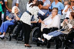 Queen Letizia Attends A School Opening - Madrid