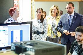 Queen Letizia Attends A School Opening - Madrid