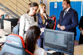 Queen Letizia Attends A School Opening - Madrid