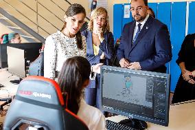 Queen Letizia Attends A School Opening - Madrid