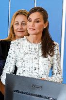 Queen Letizia Attends A School Opening - Madrid