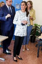 Queen Letizia Attends A School Opening - Madrid