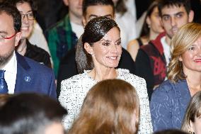 Queen Letizia Attends A School Opening - Madrid