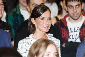 Queen Letizia Attends A School Opening - Madrid