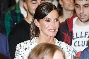 Queen Letizia Attends A School Opening - Madrid