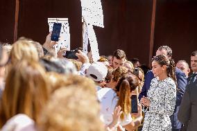 Queen Letizia Attends A School Opening - Madrid