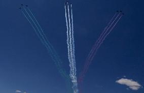 Air Parade Prior To The 213th Anniversary Of The Independence Of Mexico