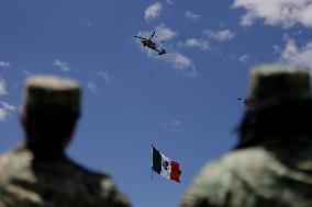 Air Parade Prior To The 213th Anniversary Of The Independence Of Mexico