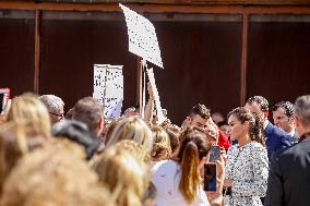 Queen Letizia Attends A School Opening - Madrid