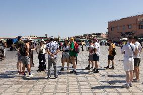 Tourism In The City Center After The Earthquake - Marrakesh