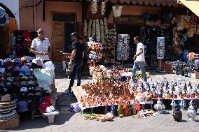 Tourism In The City Center After The Earthquake - Marrakesh