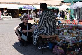 Tourism In The City Center After The Earthquake - Marrakesh