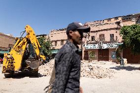 Tourism In The City Center After The Earthquake - Marrakesh