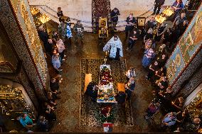 Funeral Ceremony For Yevhen Shayan, Ukrainian Armed Forces Serviceman Who Was Killed At The Front Defending Ukraine  Against Rus