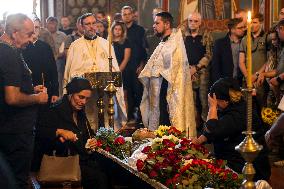 Funeral Ceremony For Yevhen Shayan, Ukrainian Armed Forces Serviceman Who Was Killed At The Front Defending Ukraine  Against Rus