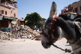 Tourism In The City Center After The Earthquake - Marrakesh