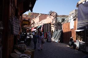 Tourism In The City Center After The Earthquake - Marrakesh