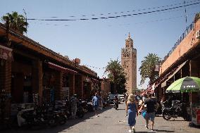 Tourism In The City Center After The Earthquake - Marrakesh