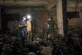 (SPOT NEWS)VIETNAM-HANOI-APARTMENT BLOCK-FIRE-RESCUE