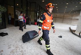 MIDEAST-RAMALLAH-PALESTINIAN RESCUE TEAM-LIBYA