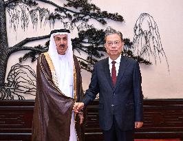 CHINA-BEIJING-ZHAO LEJI-UAE-SAQR GHUBASH-TALKS (CN)