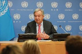 UN-GUTERRES-PRESS CONFERENCE-GLOBAL COMPROMISE