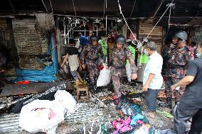 Hundreds Of Shops Gutted In Market Fire - Bangladesh