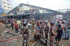 Hundreds Of Shops Gutted In Market Fire - Bangladesh