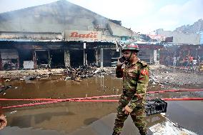 Hundreds Of Shops Gutted In Market Fire - Bangladesh
