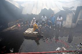 Hundreds Of Shops Gutted In Market Fire - Bangladesh