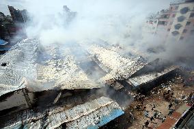 Hundreds Of Shops Gutted In Market Fire - Bangladesh