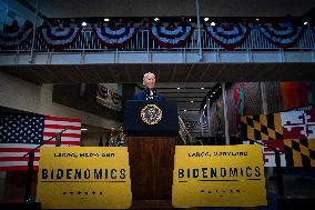 Biden Delivers Remarks On Bidenomics - Maryland