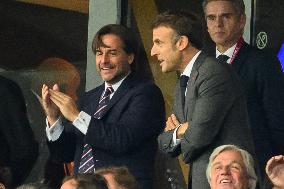 French And Uruguayan Presidents Watch France v Uruguay