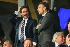 French And Uruguayan Presidents Watch France v Uruguay