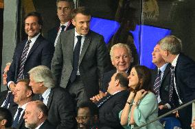 French And Uruguayan Presidents Watch France v Uruguay