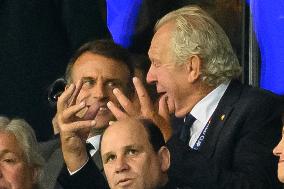 French And Uruguayan Presidents Watch France v Uruguay