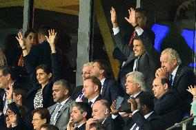 French And Uruguayan Presidents Watch France v Uruguay